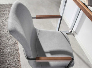 Swivel chair in dark gray fabric