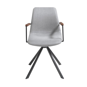 Swivel chair in dark gray fabric