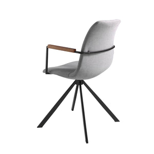 Swivel chair in dark gray fabric