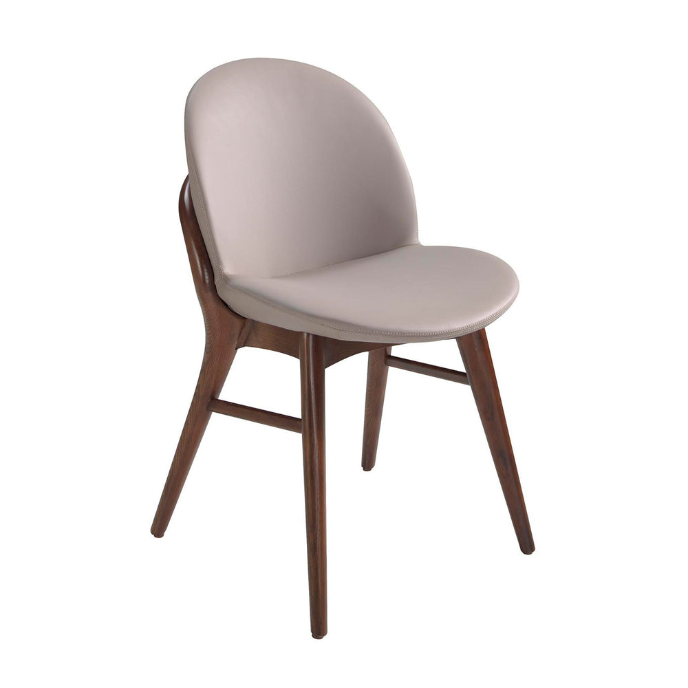 Chair in dark mink eco-leather