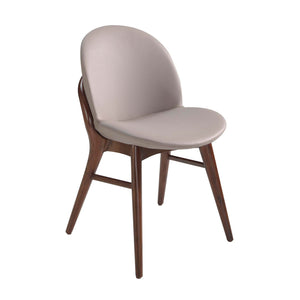 Chair in dark mink eco-leather