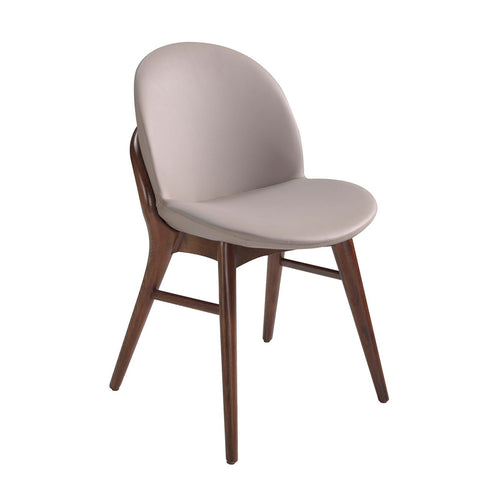 Chair in dark mink eco-leather