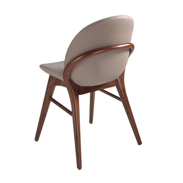 Chair in dark mink eco-leather