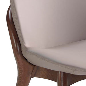 Chair in dark mink eco-leather