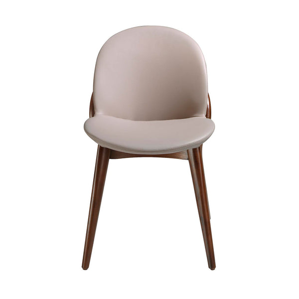 Chair in dark mink eco-leather