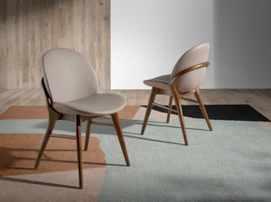 Chair in dark mink eco-leather