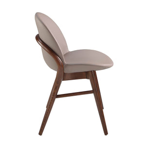 Chair in dark mink eco-leather