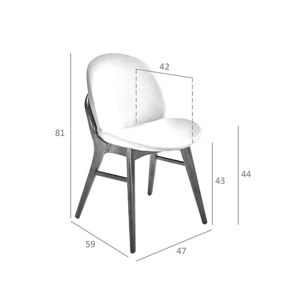 Chair in dark mink eco-leather