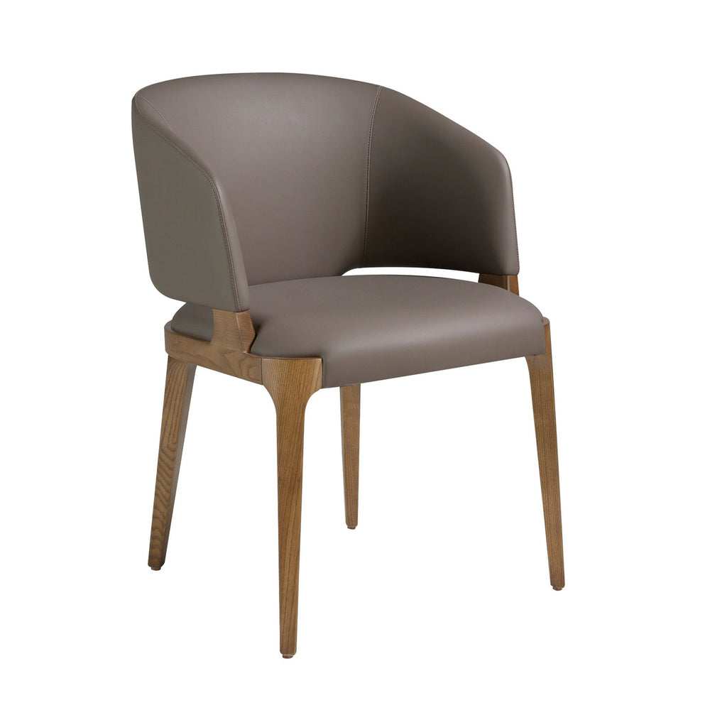 Dark mink eco-leather chair