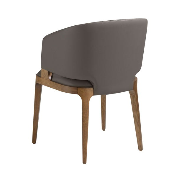 Dark mink eco-leather chair