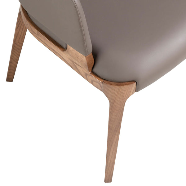 Dark mink eco-leather chair