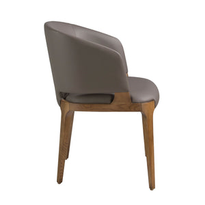Dark mink eco-leather chair