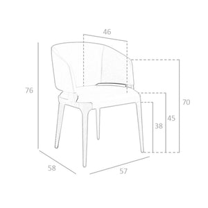 Dark mink eco-leather chair