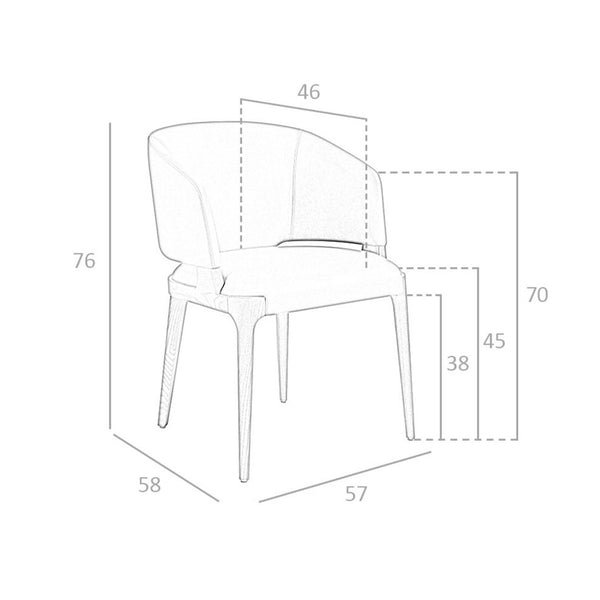 Dark mink eco-leather chair