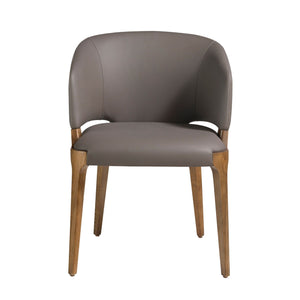 Dark mink eco-leather chair