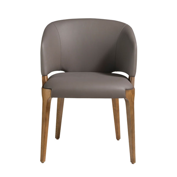 Dark mink eco-leather chair