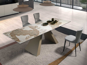 Chair in gray fabric