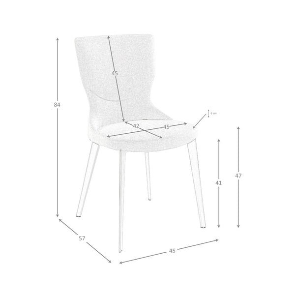 Chair in gray fabric