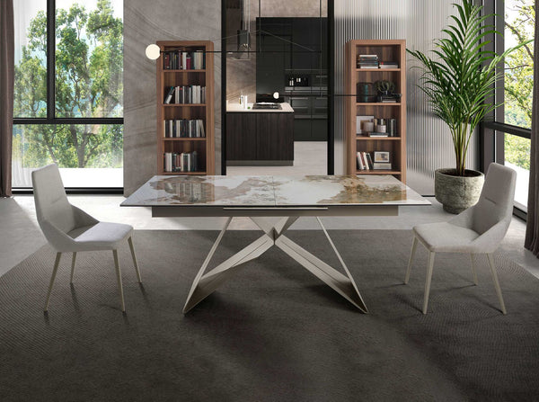 Chair in light gray fabric