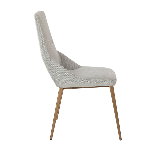 Chair in light gray fabric