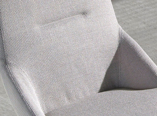 Chair in light gray fabric