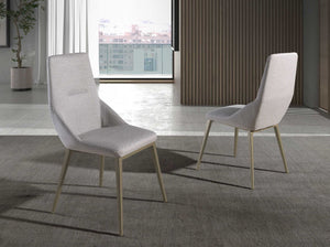 Chair in light gray fabric