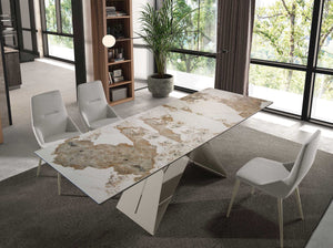 Chair in light gray fabric