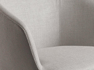 Swivel chair in light gray fabric