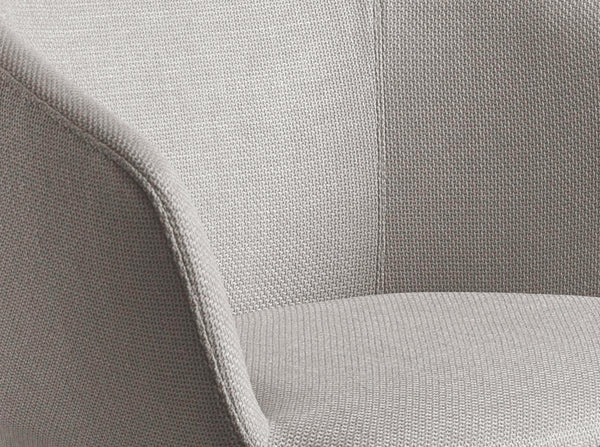 Swivel chair in light gray fabric
