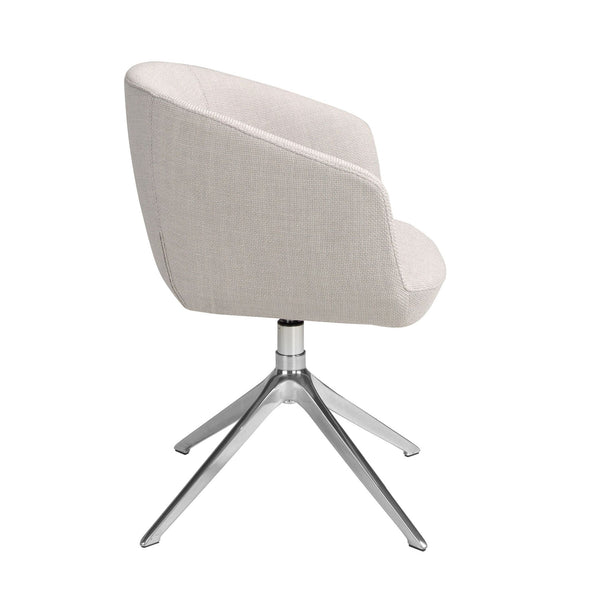 Swivel chair in light gray fabric
