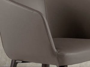 Gray synthetic leather bench