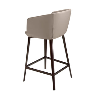 Gray synthetic leather bench
