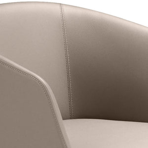 Gray synthetic leather bench
