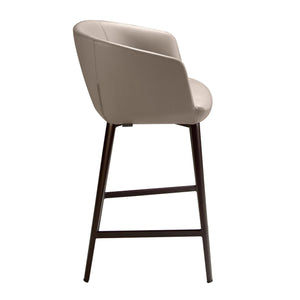 Gray synthetic leather bench