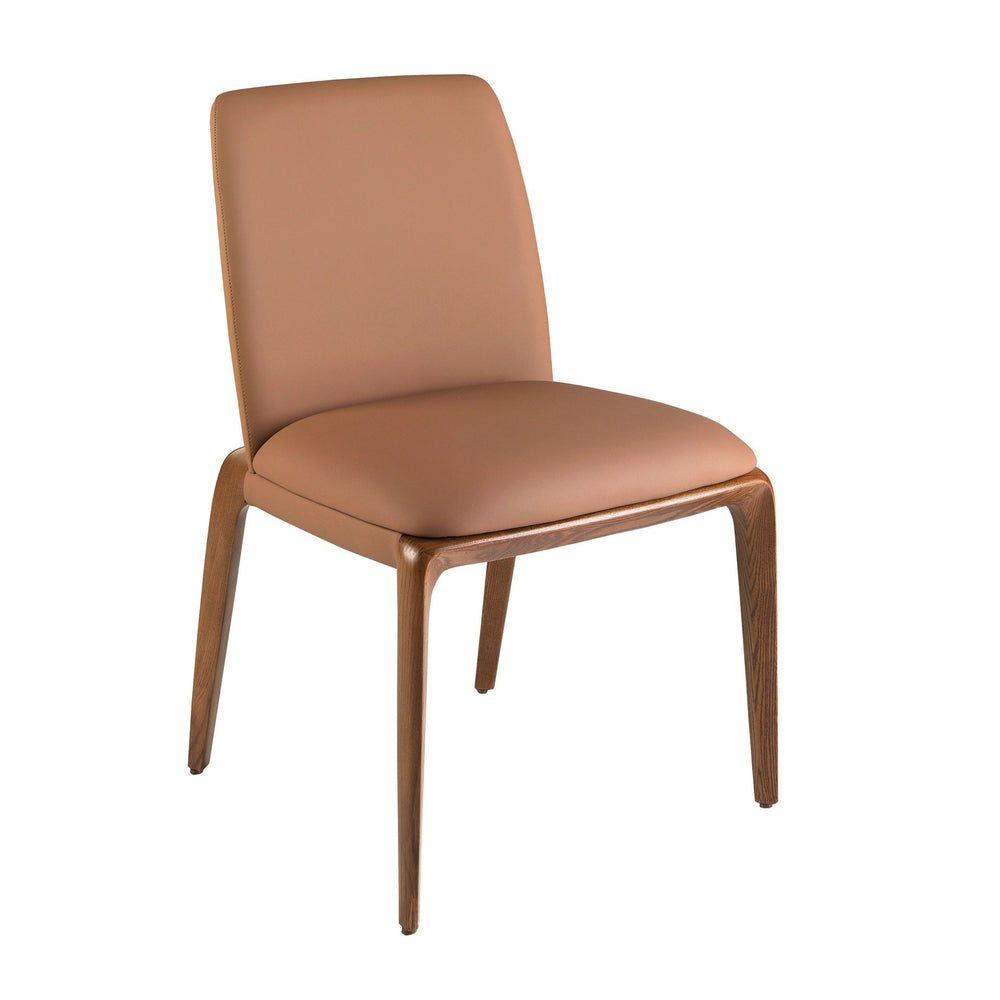 Brown eco-leather chair