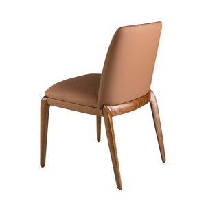 Brown eco-leather chair