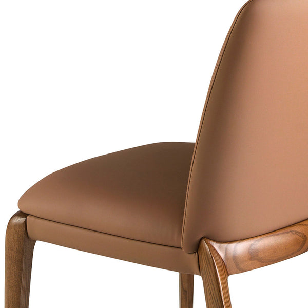 Brown eco-leather chair