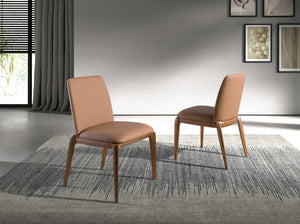 Brown eco-leather chair