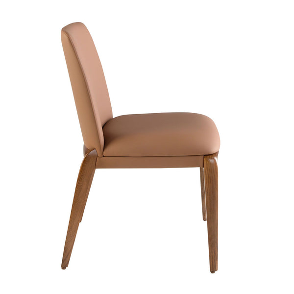 Brown eco-leather chair