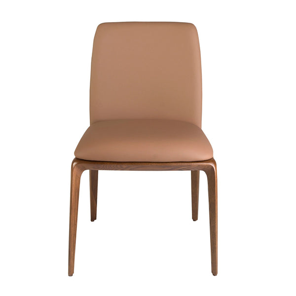 Brown eco-leather chair