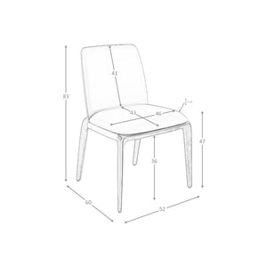 Brown eco-leather chair