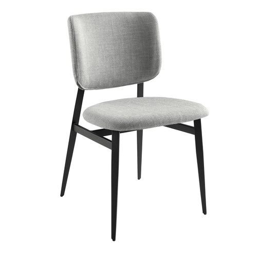 Chair in light gray fabric