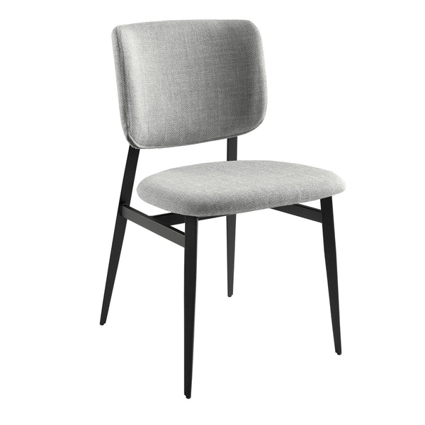 Chair in light gray fabric