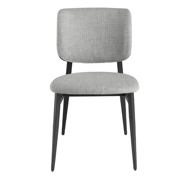 Chair in light gray fabric