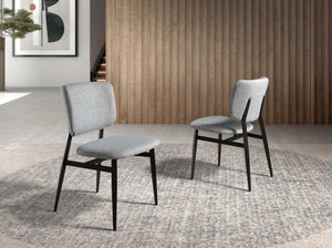Chair in light gray fabric