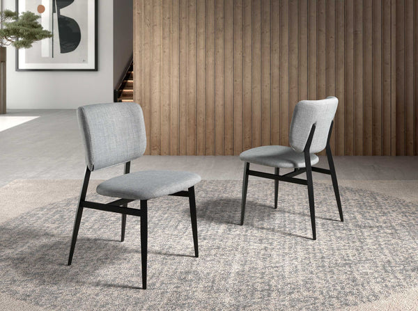 Chair in light gray fabric