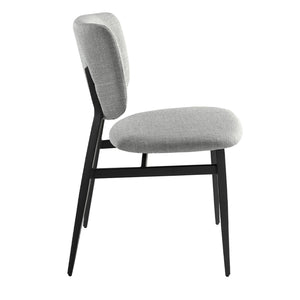Chair in light gray fabric