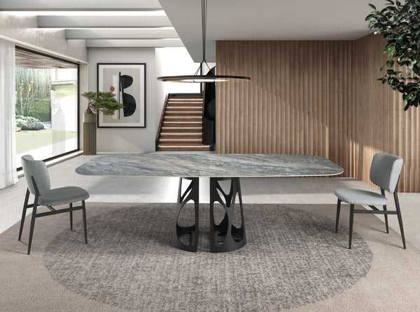 Chair in light gray fabric