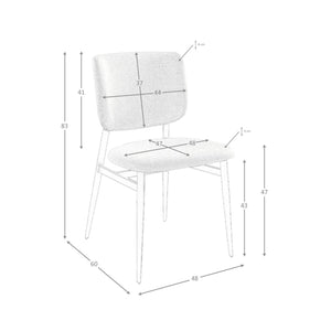 Chair in light gray fabric