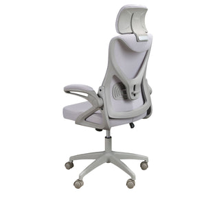 Gray fabric office swivel chair